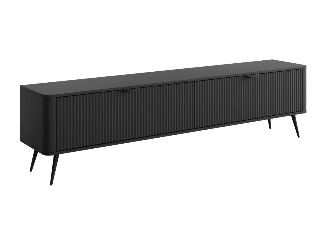 Meuble TV avec 2 portes en MDF - Noir - ELONARIA de Pascal Morabito