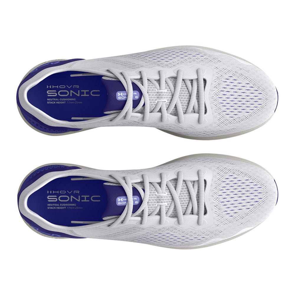Under Armour UA HOVR SONIC 6 - Chaussures running Femme white/sonar blue/baja blue