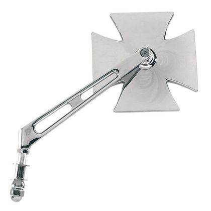 Rétroviseur Drag Specialties Croix de malte reversible (l'unité) Universel - Gris