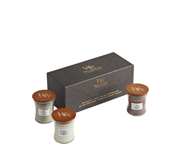 WoodWick Woody 3 Mini Jar Giftset