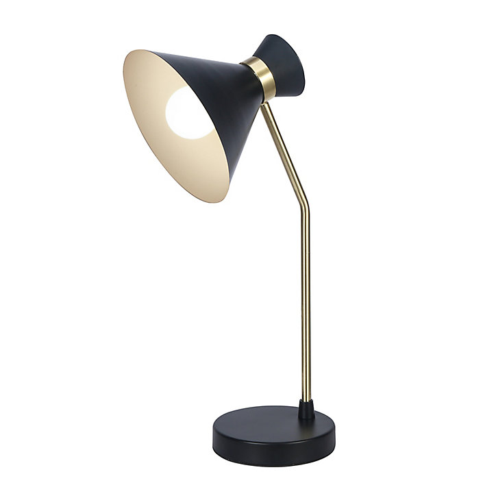 Lampe de table Apennin GoodHome E27 noir mat