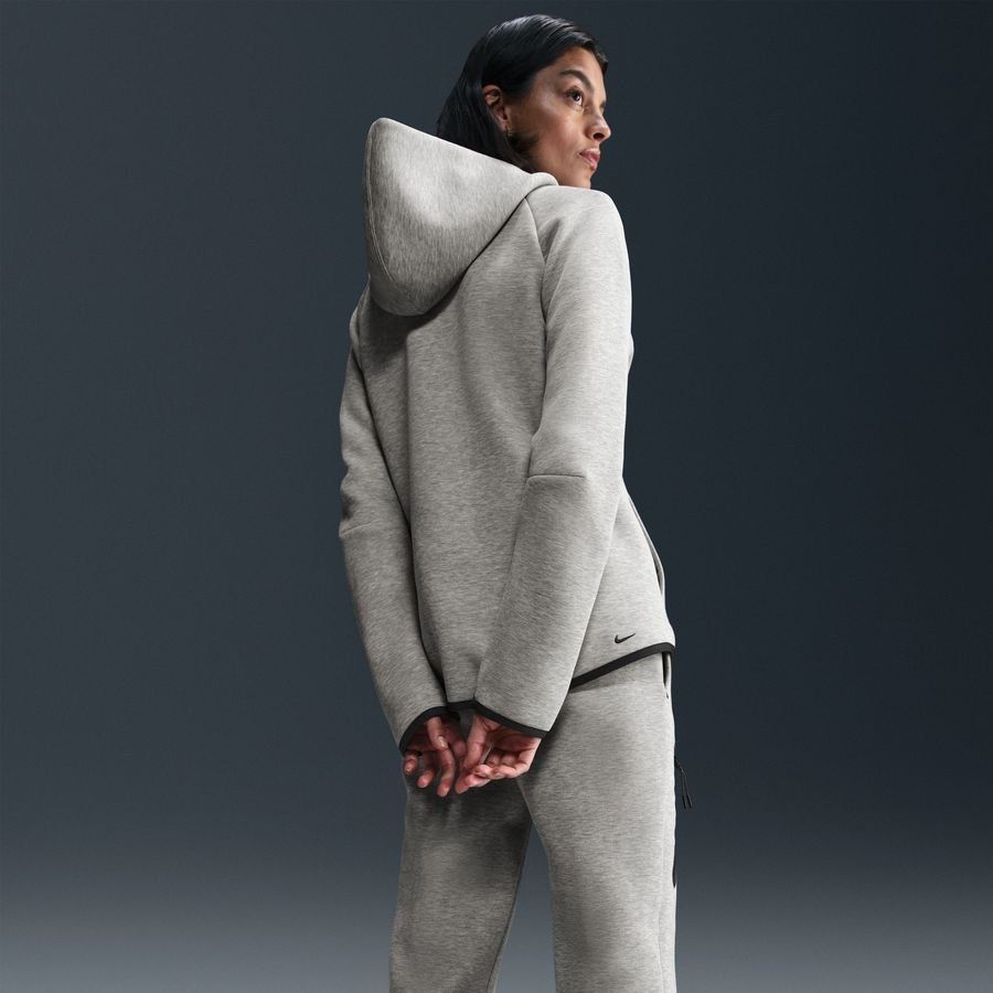 Nike Sweat à Capuche Tech Fleece FZ Coupe-Vent - Gris/Noir Femme