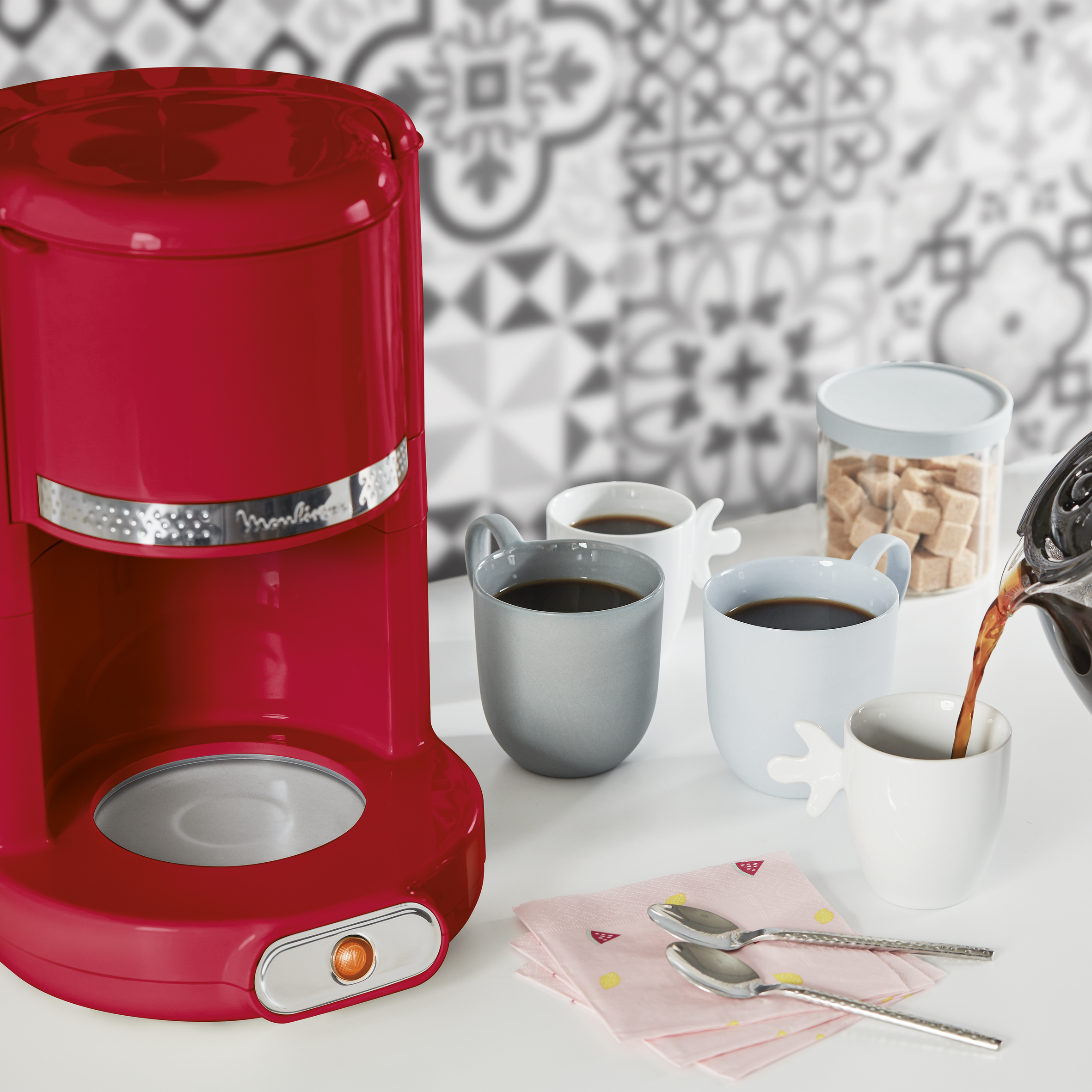 Soleil rouge 10/15 tasses