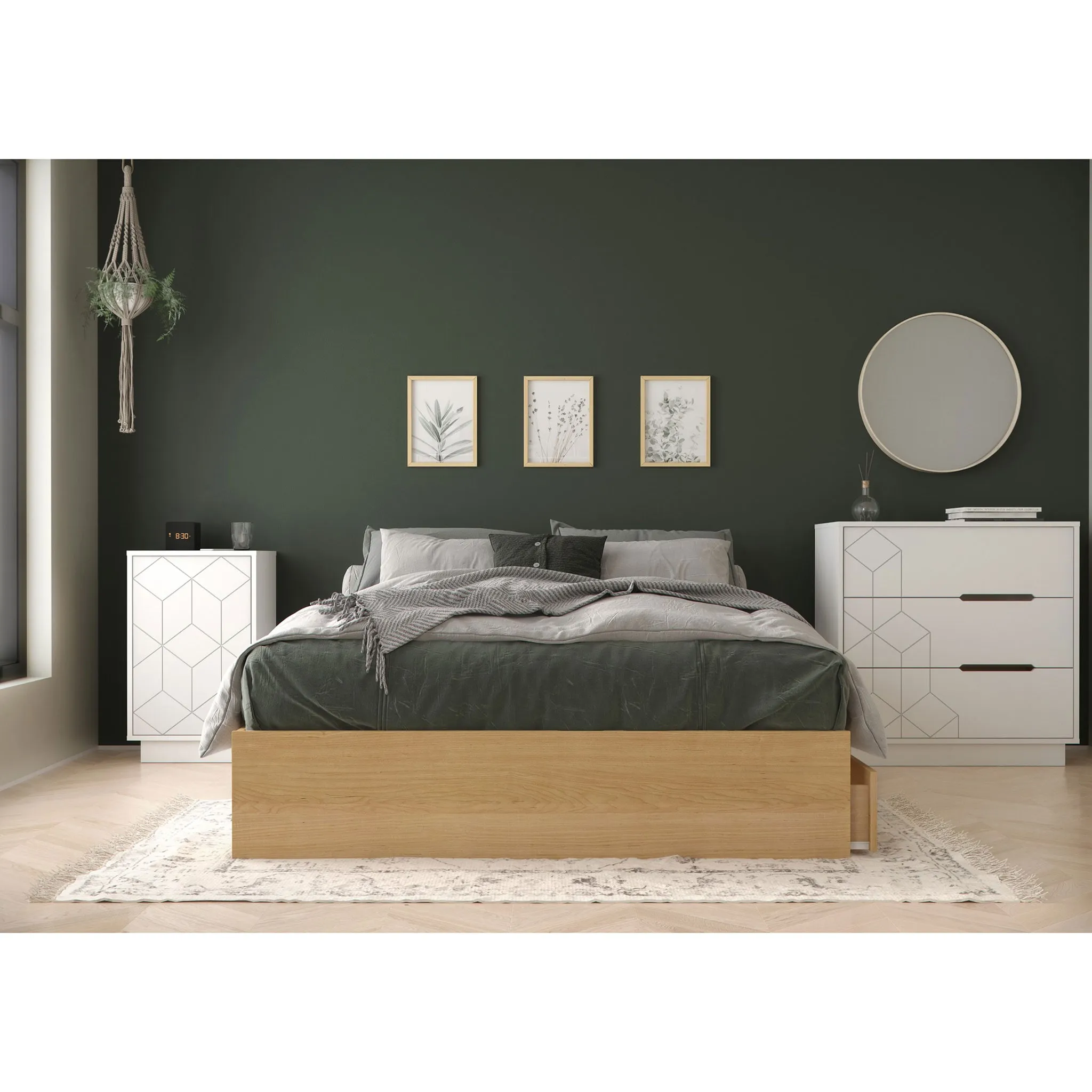 Nexera Table de Nuit - Blanc