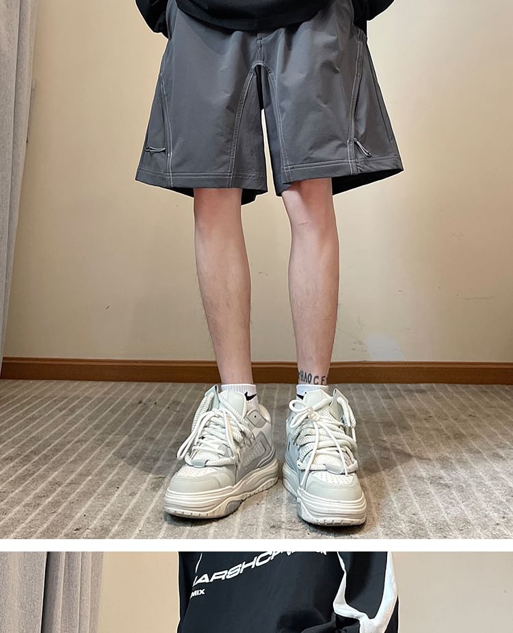 emeisa - Effen short met middelhoge taille