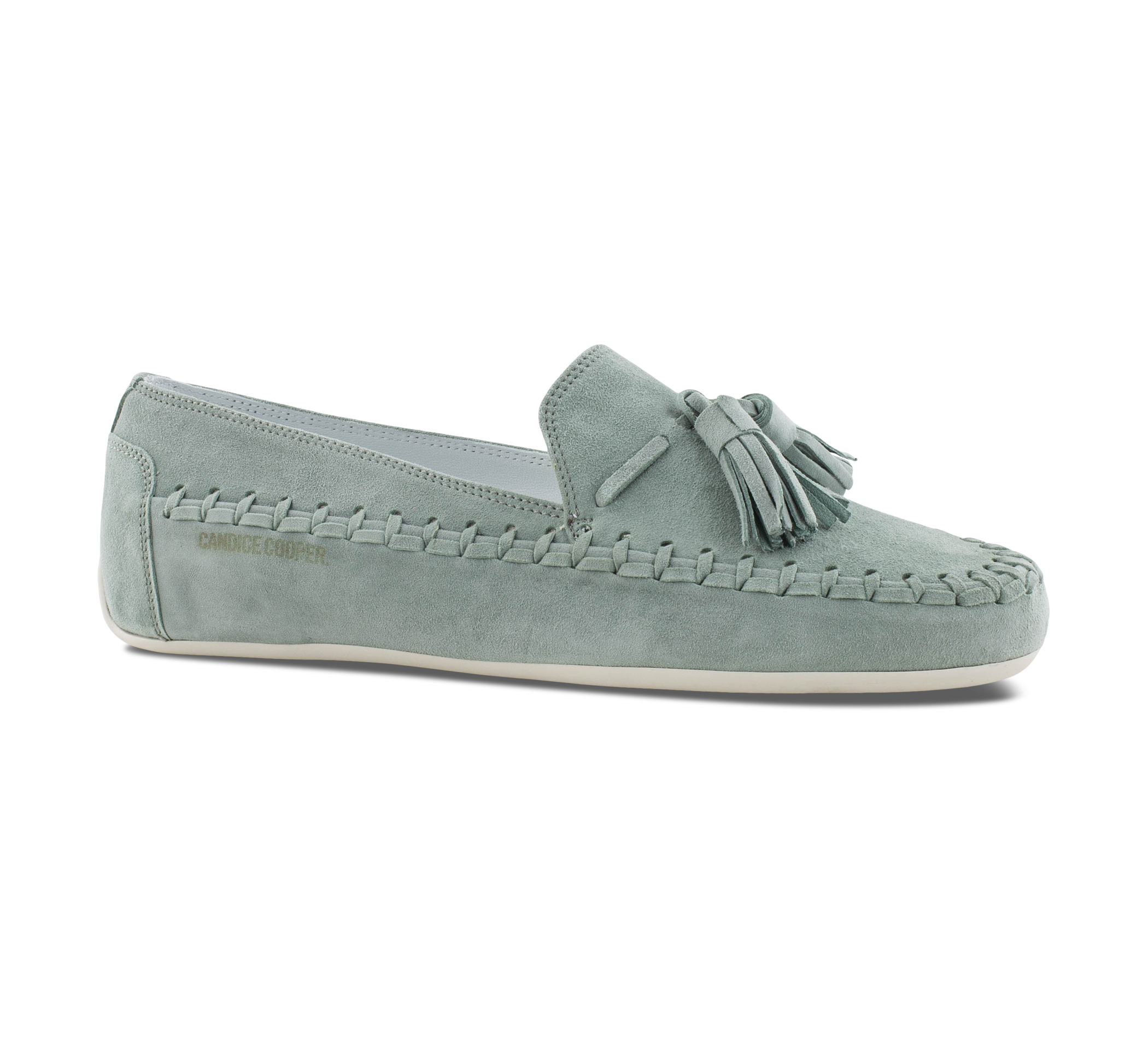 Candice Cooper Moc Stiching Tassel - Loafers & Mokassins grün