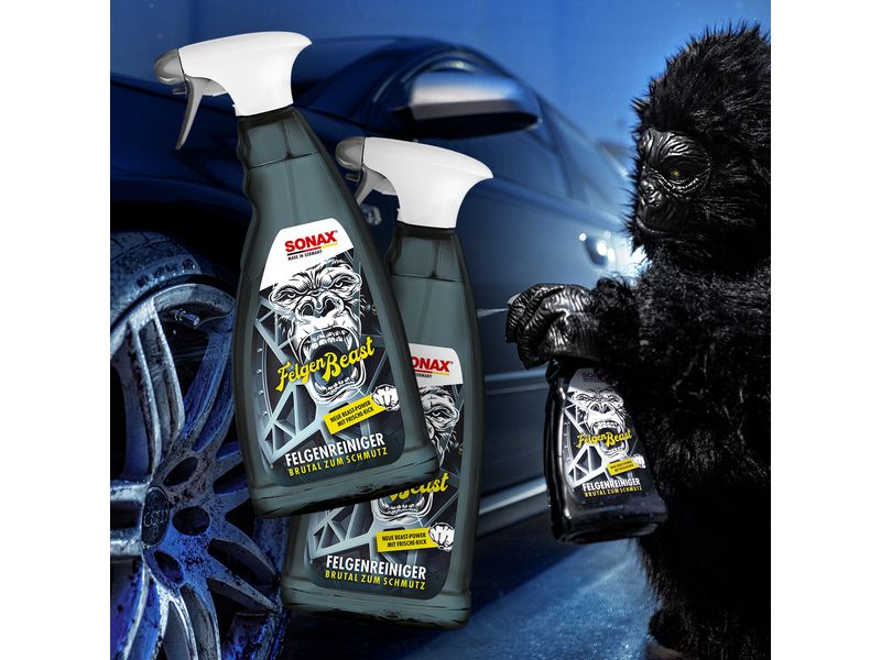 Sonax BEAST SET Felgenreiniger, 2 x 1 Liter Felgenreiniger für starke Verschmutzungen.