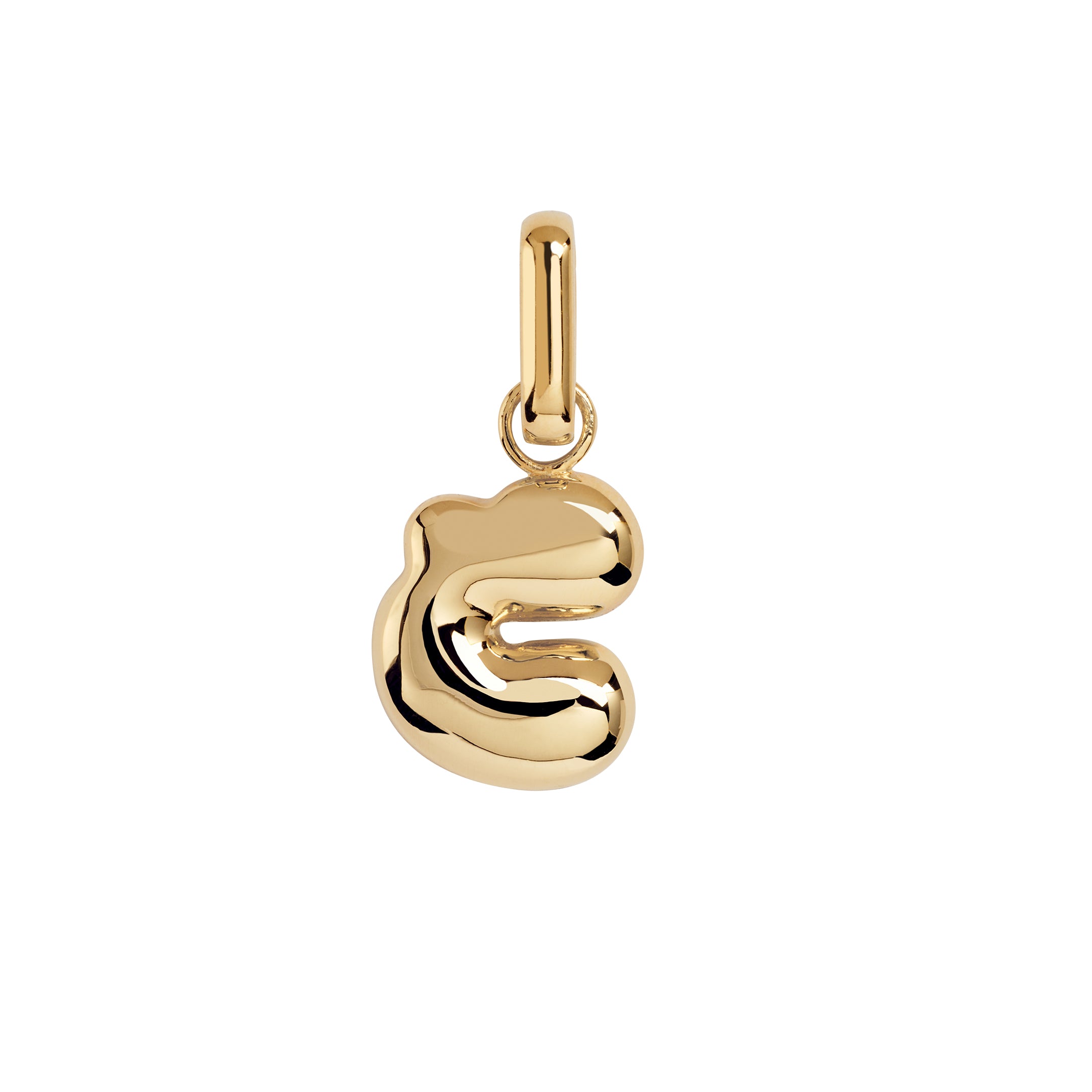Camille Brinch  Puffer Letter Charm vedhæng - forgyldt