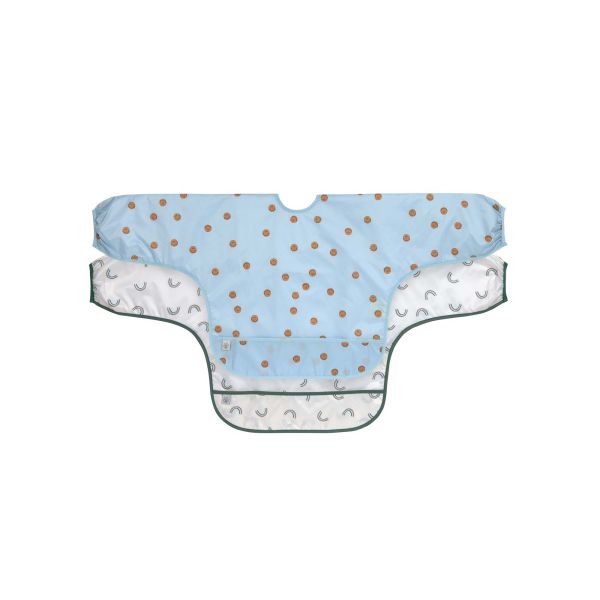 Lässig Slab Lange Mouw Happy Rascals Smile Sky Blue 2-Pack