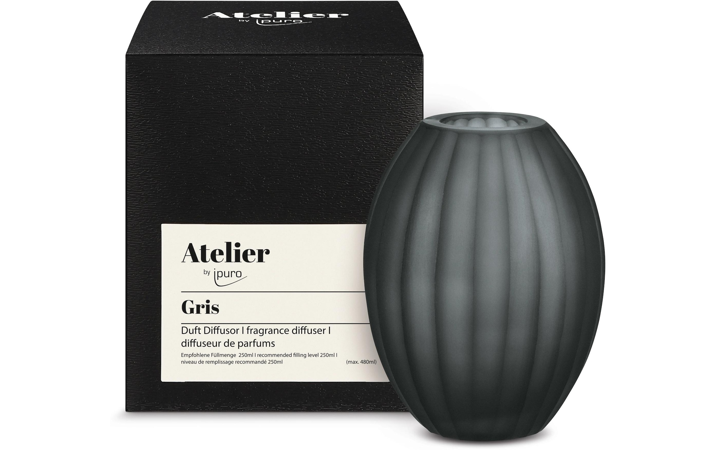 IPURO Duftstäbchen »Vase Gris klein Klein, 480 ml«