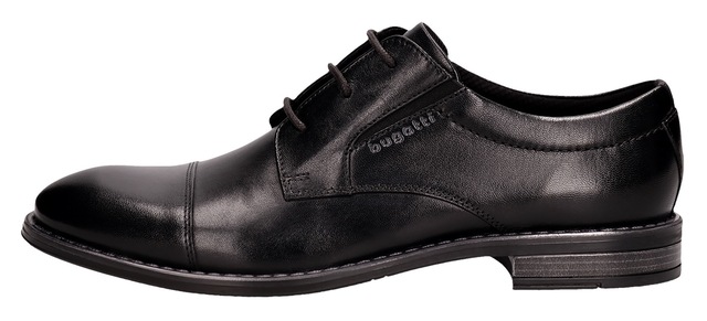 bugatti Schnürschuh  , Blockabsatz, Abendschuh, Festtagsschuh, Businessschuh, Logoprägung