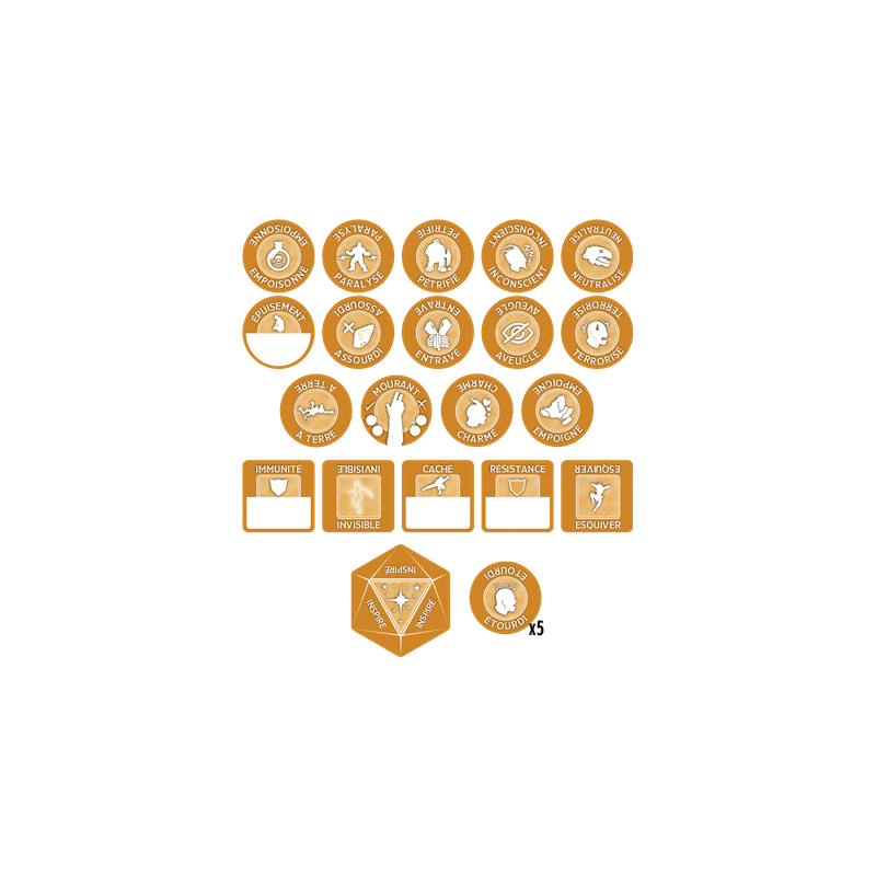 D&D 5 : Set de jetons du Moine