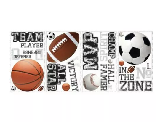 ALL STAR SPORTS DE BALLONS - Stickers repositionnables sur le thème des sports à ballons