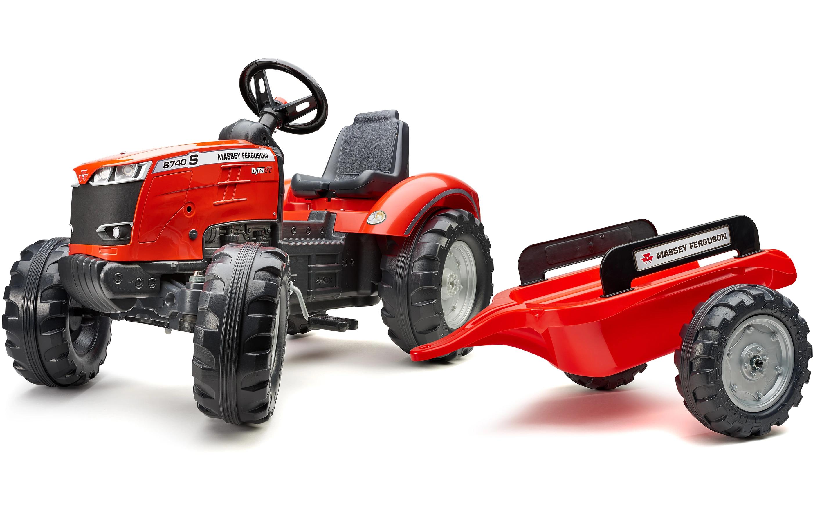 Massey Ferguson Traktor + Anh. L<br>Pedaltraktor mit Anhänger