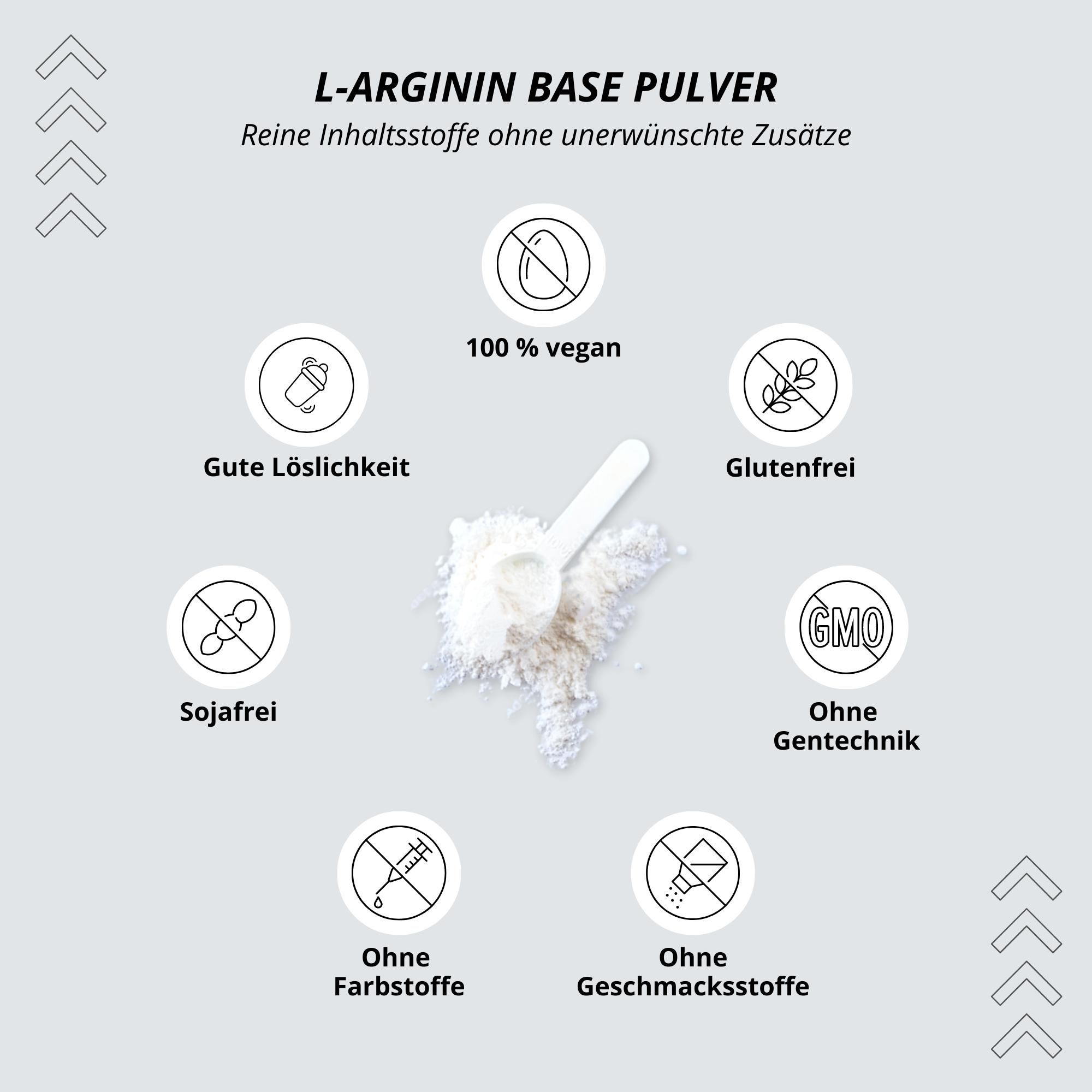 Nutri+ L-Arginin Base Pulver 2x 500g - Aminosäure