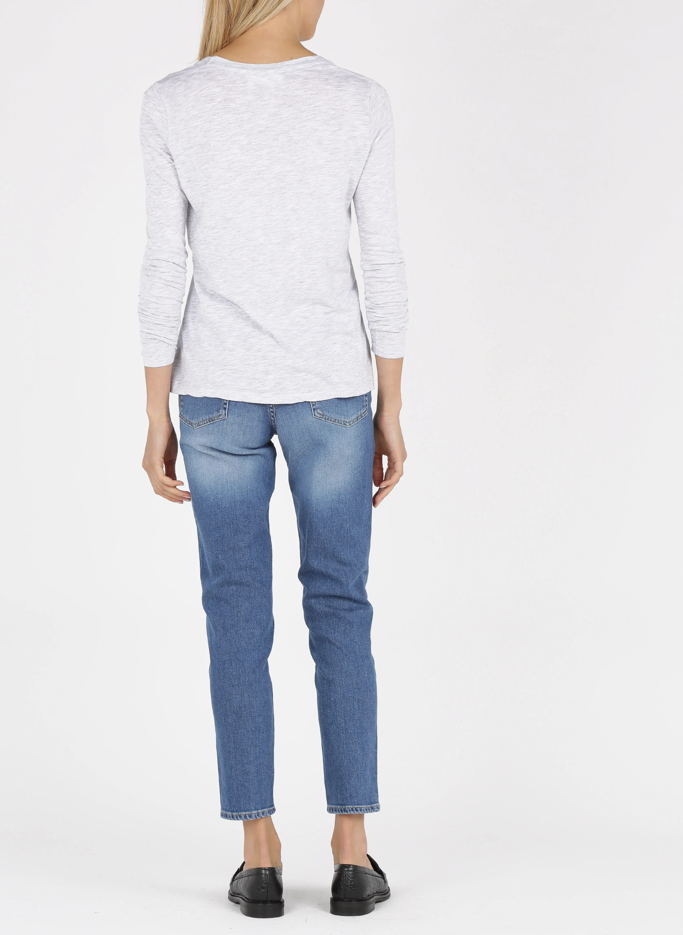 JACKSONVILLE - Tee-shirt col rond en coton | Gris