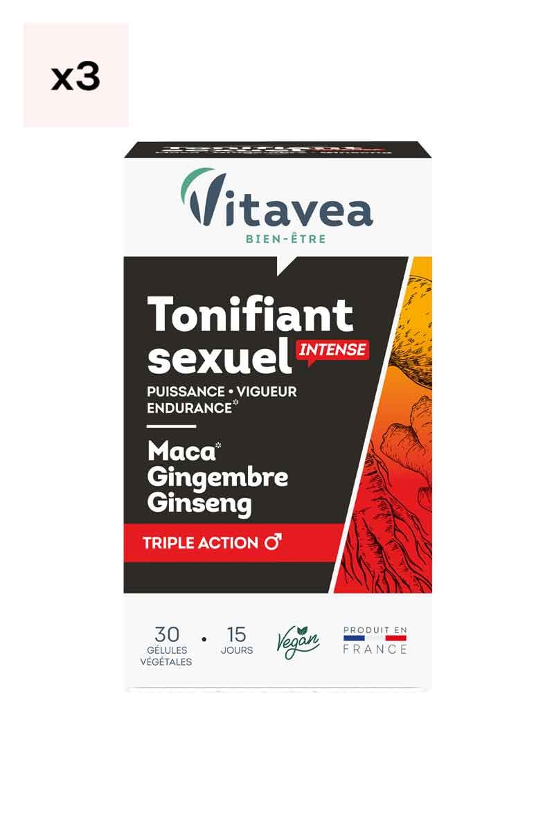 Cure tonifiant sexuel - Maca, gingembre, ginseng - Homme - 3 x 15 jours