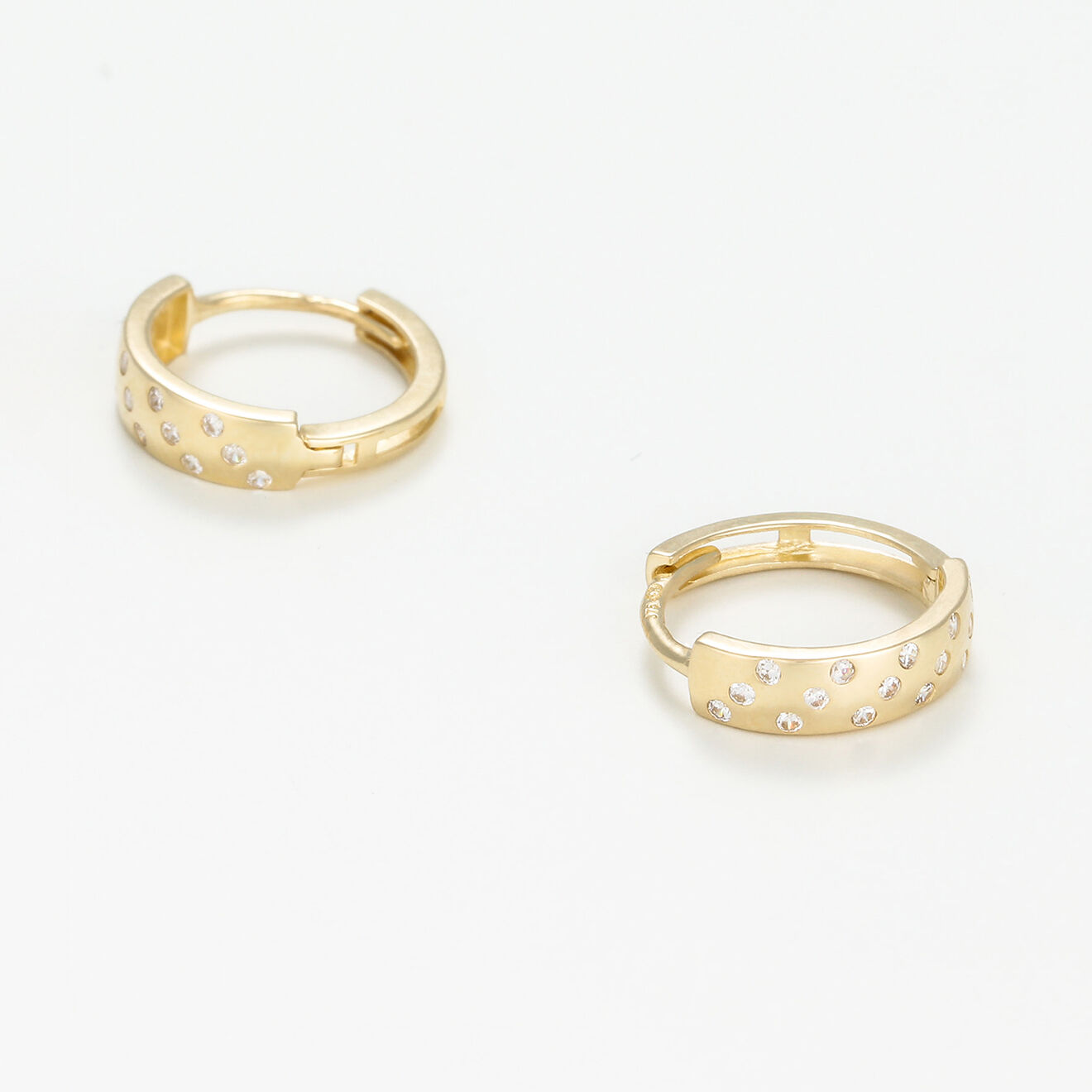 By Colette Boucles d'oreilles Diana Zirconium or jaune