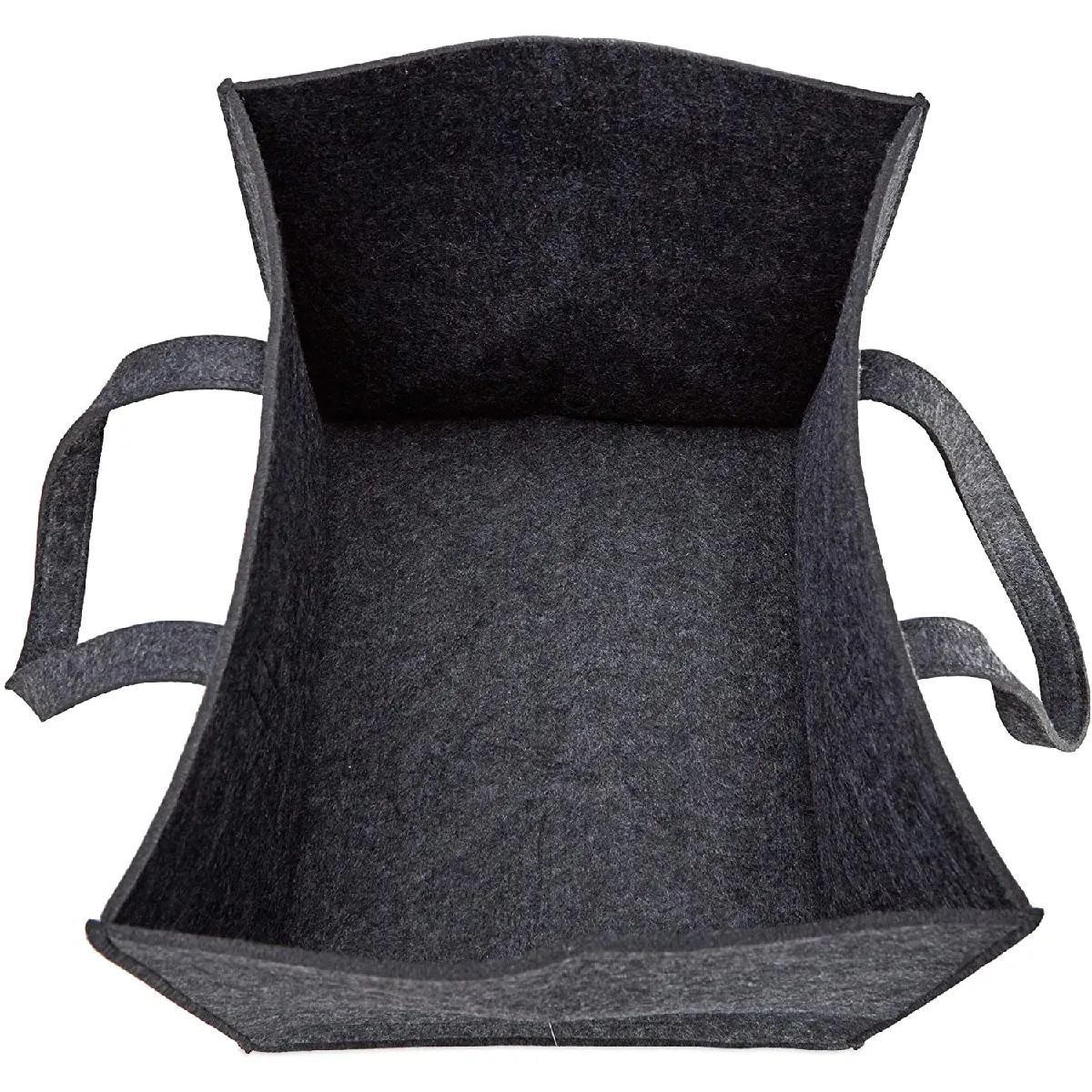 Helloshop26 Panier à bûches en feutre pliable anthracite