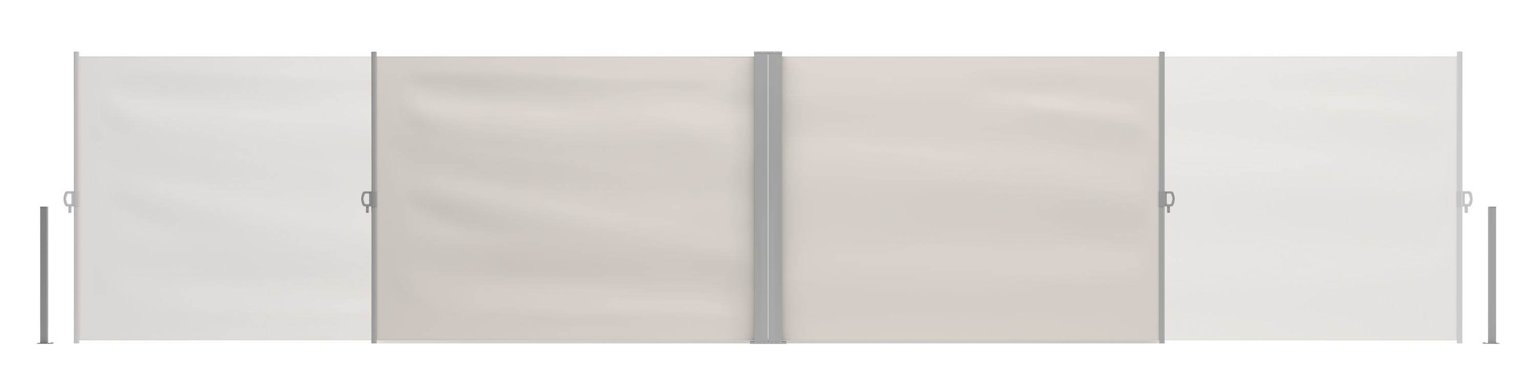 Doppelseitenmarkise VIA 160 x 800 cm beige