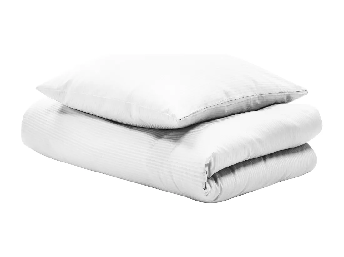 Ensemble de housses de couette AVONDALE Satin de coton 135 x 200 cm Blanc