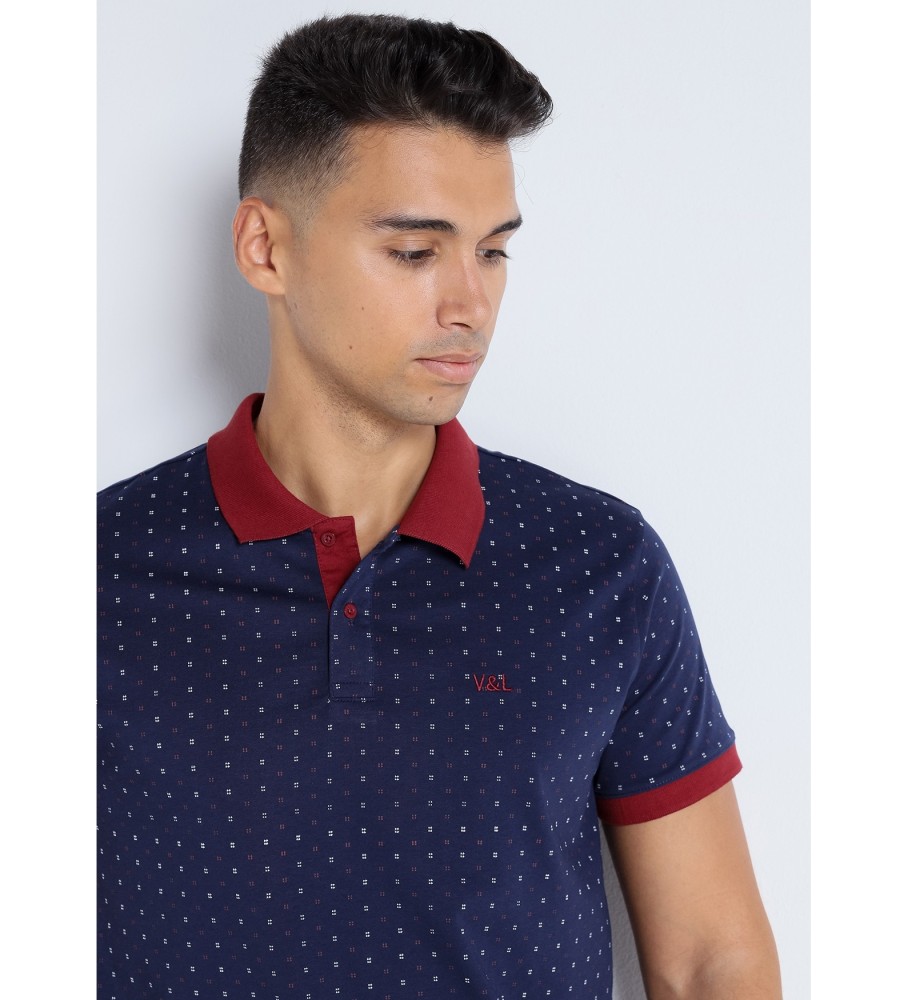 Victorio & Lucchino, Mini polo estampado de manga curta V&L Navy