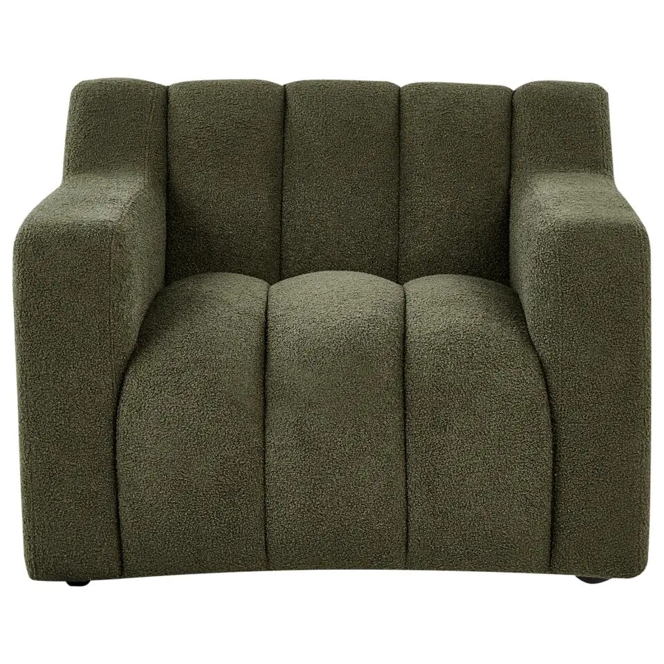 AGERUP - Fauteuil - Donkergroen - Bouclé