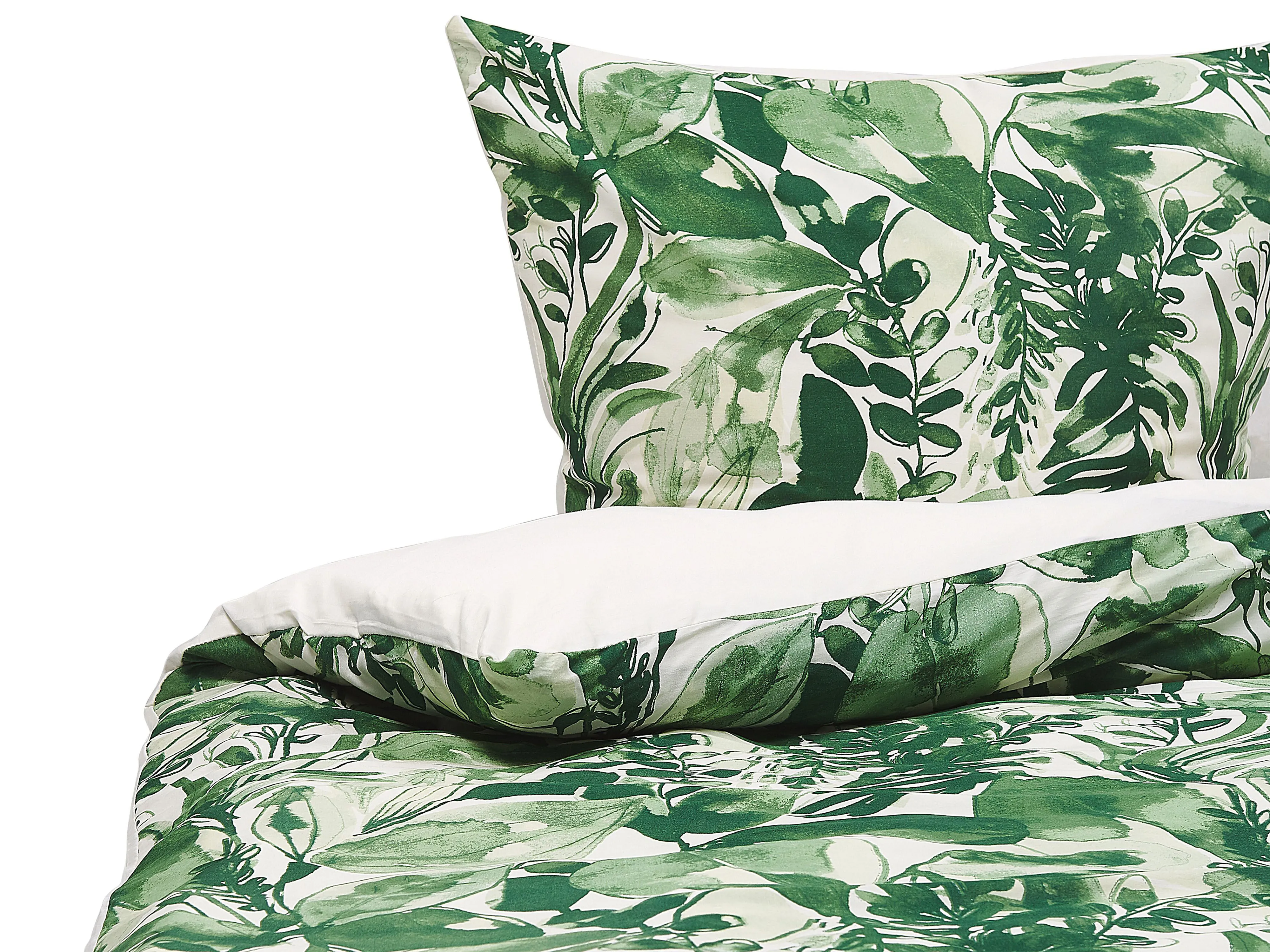 Dekbedovertrekset GREENWOOD Katoen-satijn 155 x 220 cm Groen