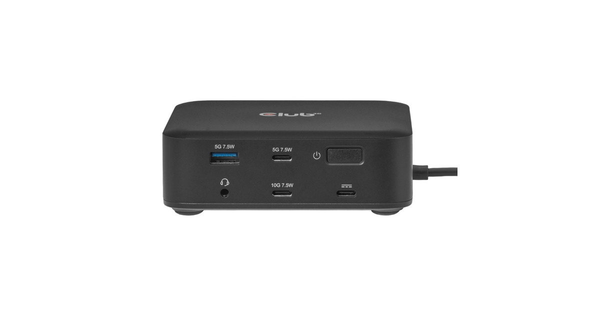 Club 3D12-1 USB-C® Quad DisplayLink Dockingstation  (Zwart)