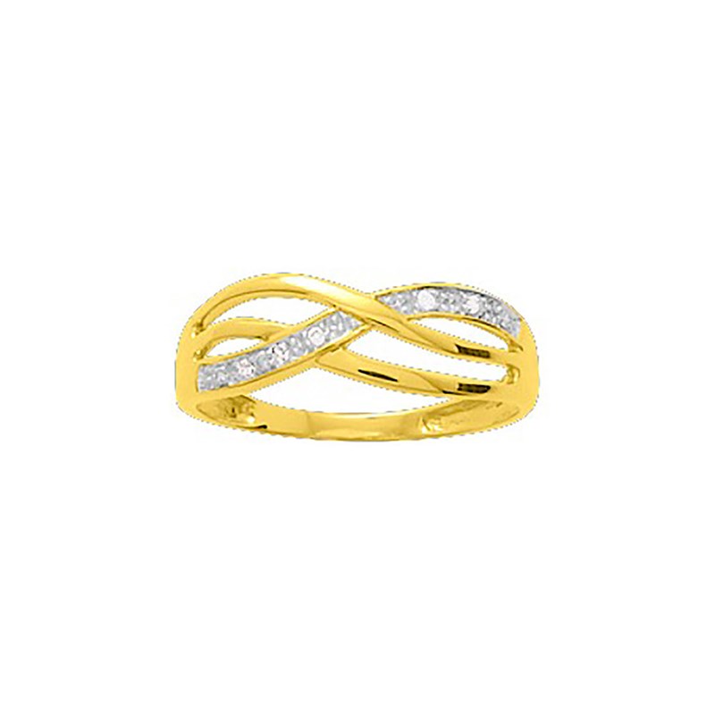 Bague Femme - Or 18 Carats - Diamant 0,03 Carats