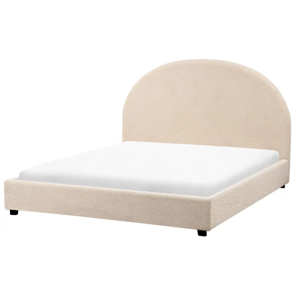 VAUCLUSE - Tweepersoonsbed - Beige - 140 x 200 cm - Bouclé