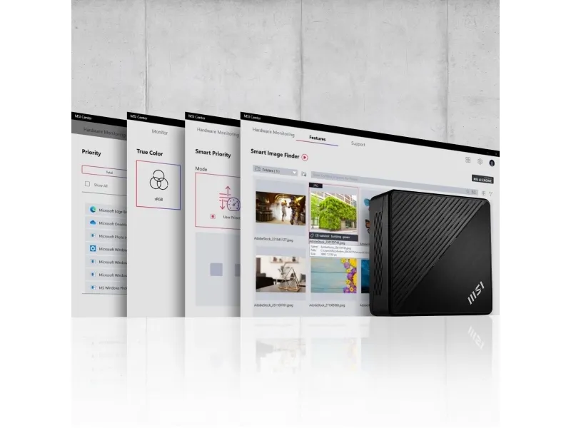MSI Cubi N ADL 001BEU - Barebone - mini PC 1 x N-series N200 / op til 3.7 GHz - RAM 0 GB - UHD Graphics - Gigabit Ethernet - sort