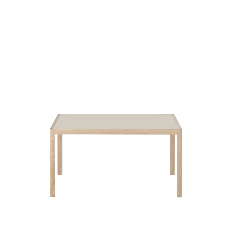 Muuto Workshop tafel 140x92cm Warm Grey Linoleum/Oak
