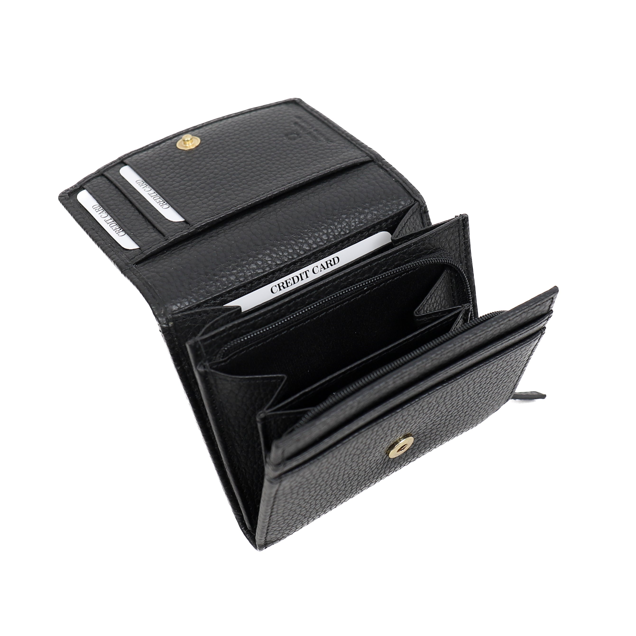 Overslag portemonnee 'Rosy' Black Black