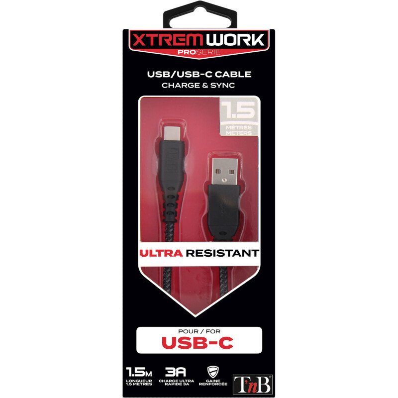 Câble tressé USB 2.0 vers USB-C de 1.5 m