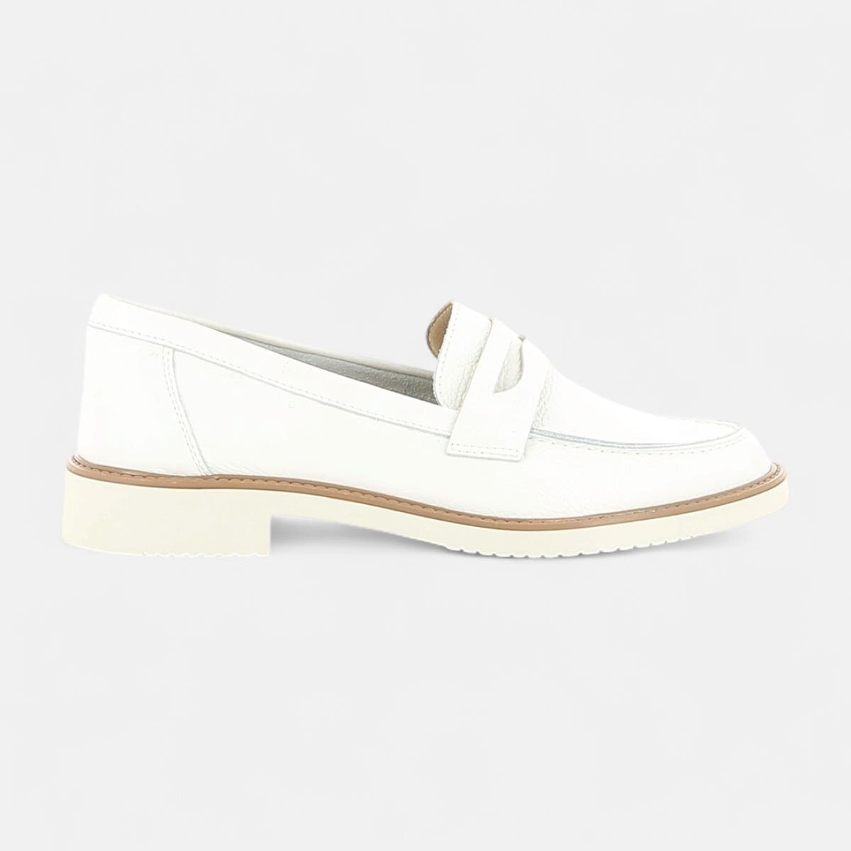 Mocassins Femme en cuir blanc