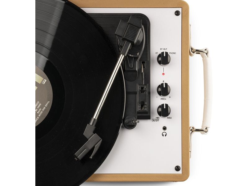 Audizio Plattenspieler mit Bluetooth RP119G Gold Plattenspieler im Case-Design