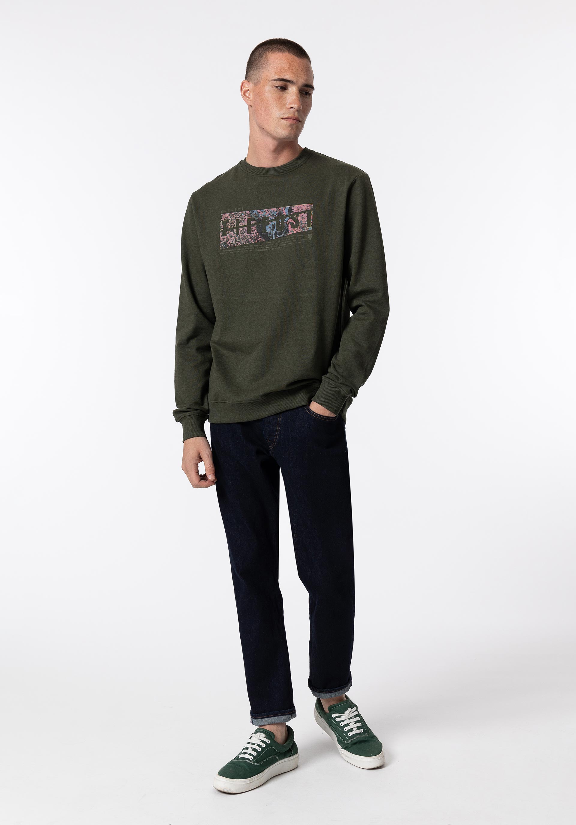 Sweatshirt com Estampado Frontal