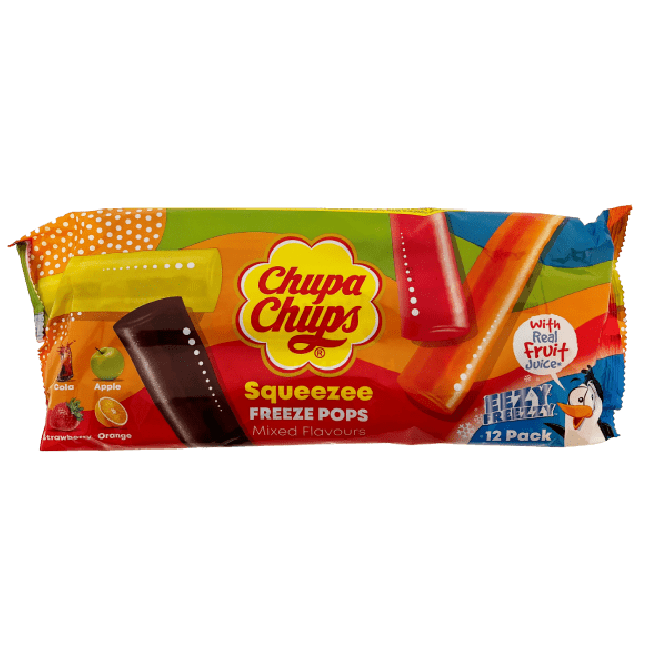 Chupa Chups Squeezee Freeze Pops Assorti Smaken 12x45g