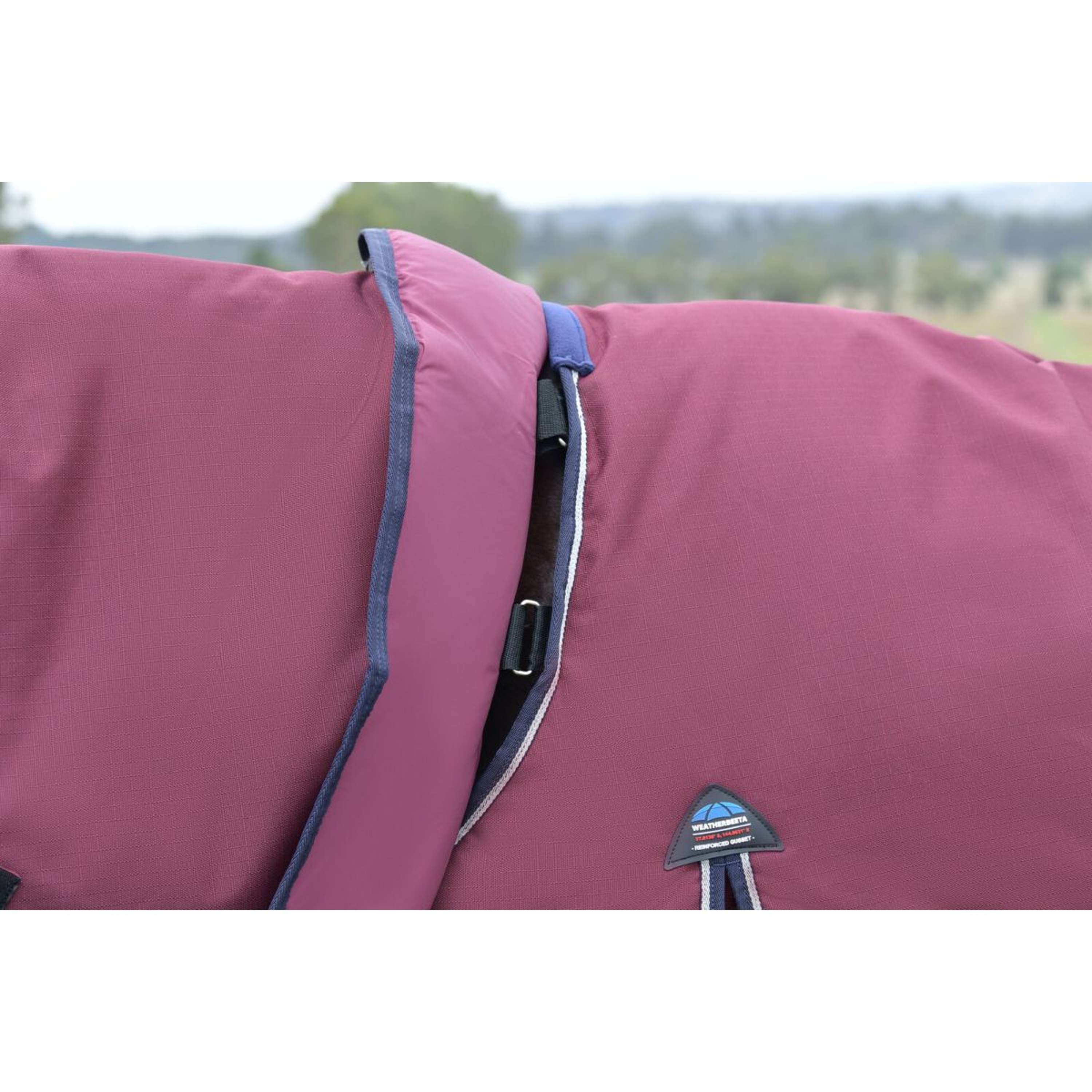 WeatherBeeta ComFiTec Essential Turnout Detach-A-Neck 220g Burgundy/Na