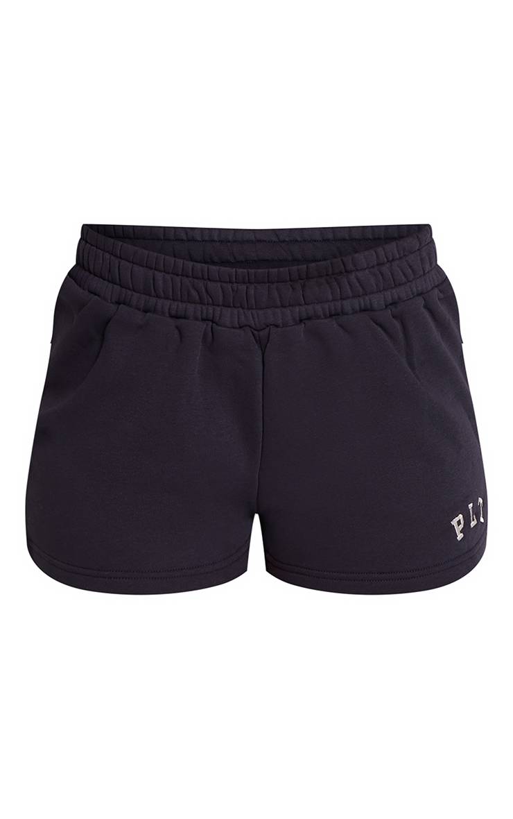 Bleu Marine Short Molleton Avec Logo PLT