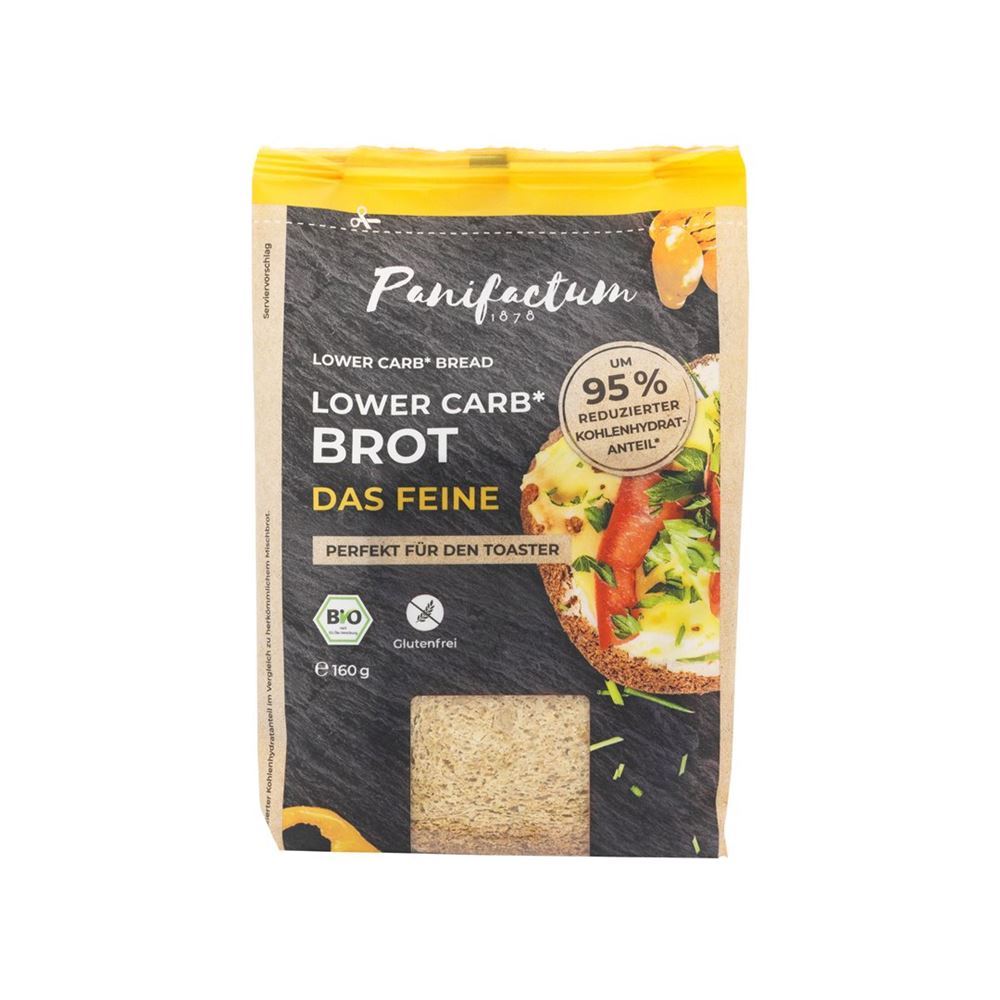PANIFACTUM Lowcarb Brot das Feine Bio glutenfrei 160 g