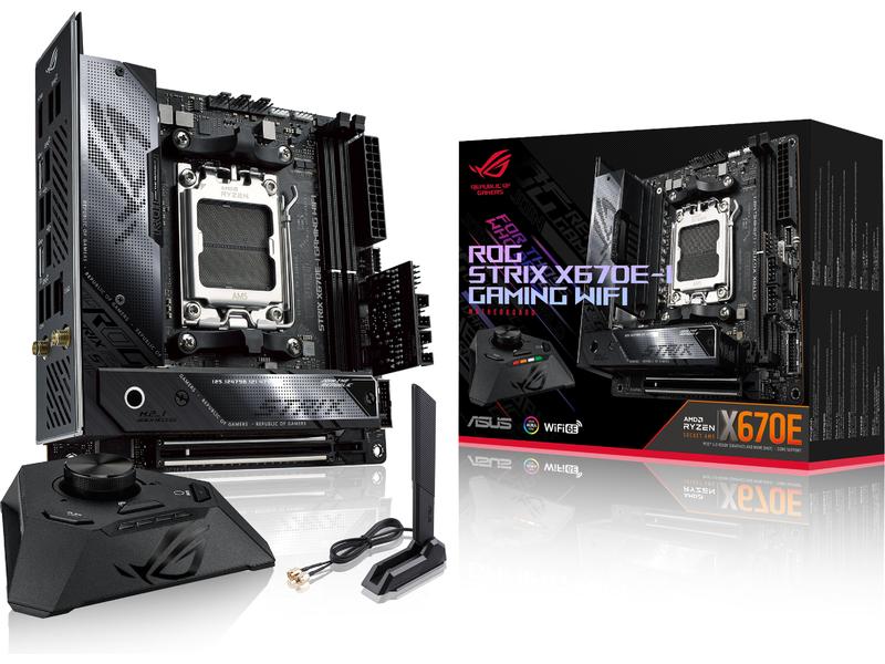 ASUS ROG Mainboard STRIX X670E-I GAMING WIFI Gaming Mini-ITX-Mainboard mit X670E-Chipsatz