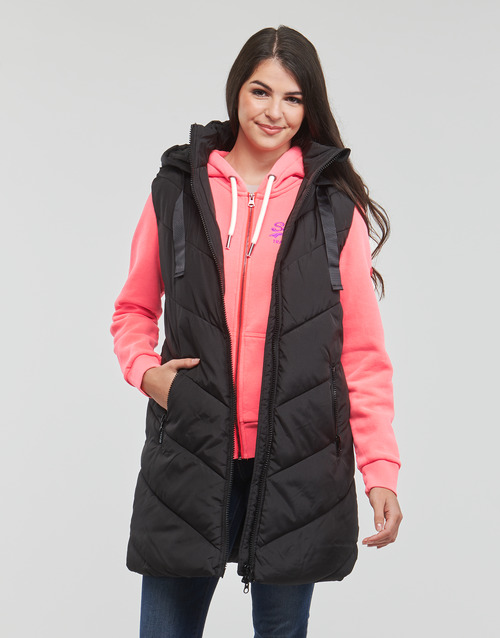 JDY - JDYSKYLAR PADDED HOOD WAISTCOAT OTW - Noir