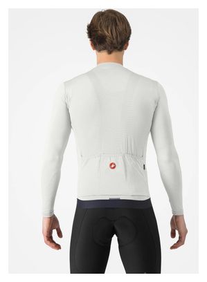 Maillot à Manches Longues Castelli Espresso Homme Blanc Gris