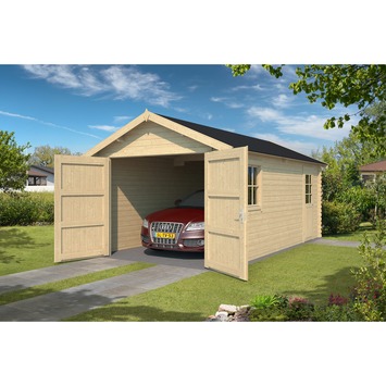 Garage Ohio vurenhout onbehandeld 340 x 580 cm