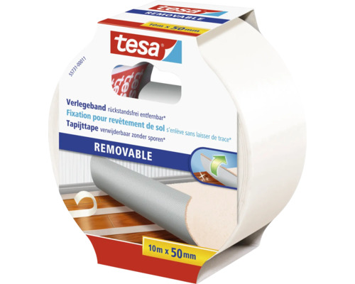 tesa dubbelzijdige plakband, verwijderbaar zonder resten, 10 m x 50 mm