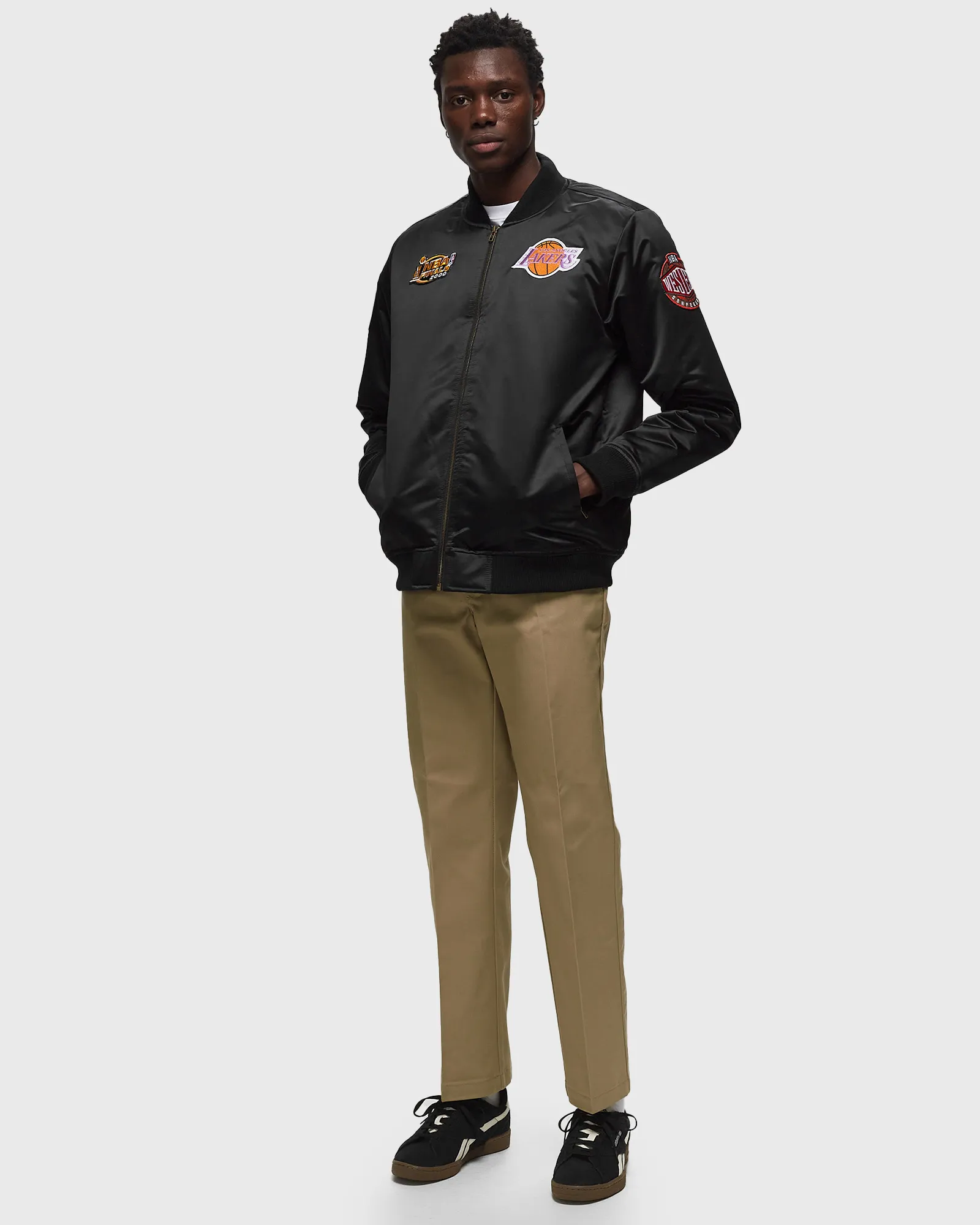 Mitchell & Ness NBA SATIN BOMBER JACKET LOS ANGELES LAKERS