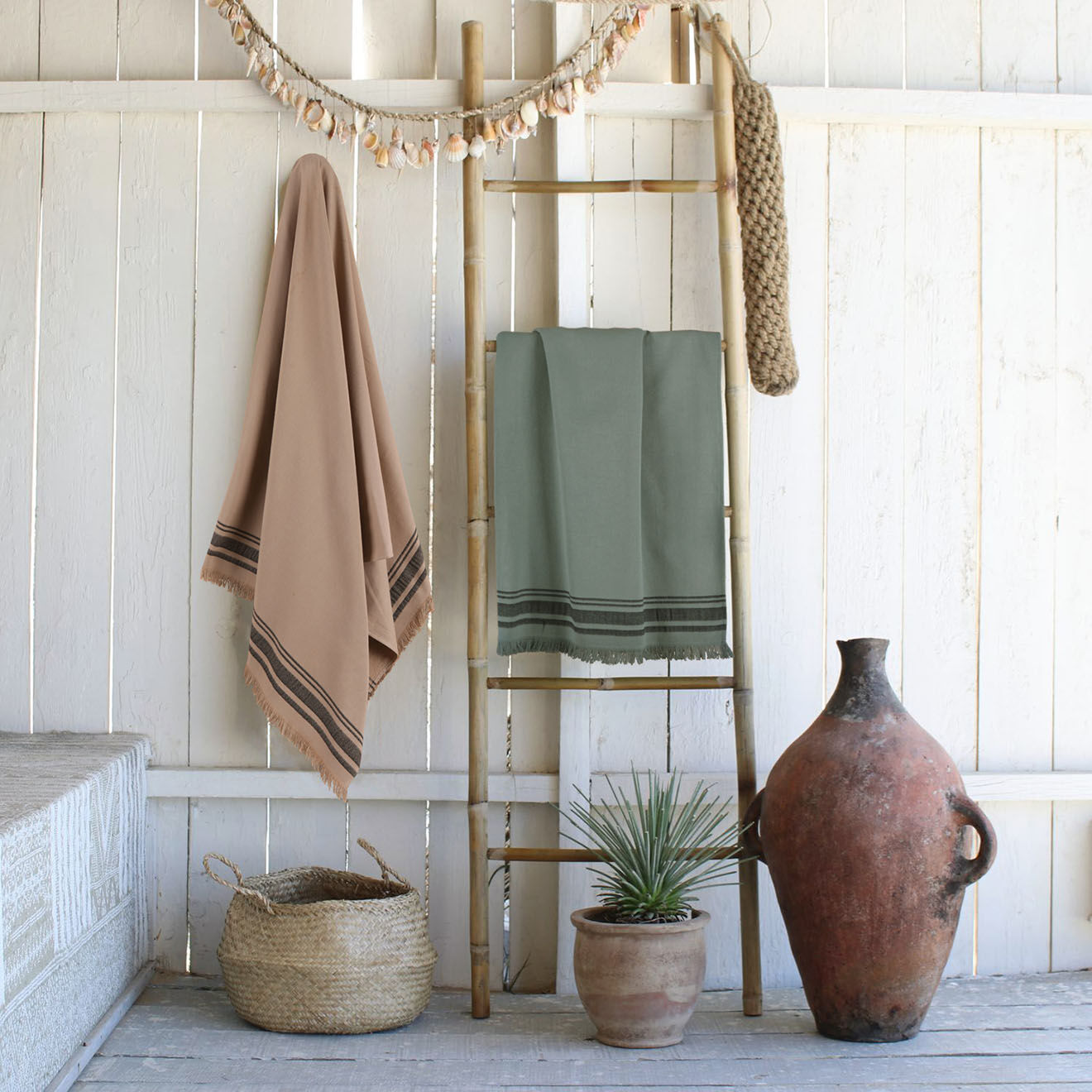 Febronie Fouta éponge Faro beige - 180x200 cm