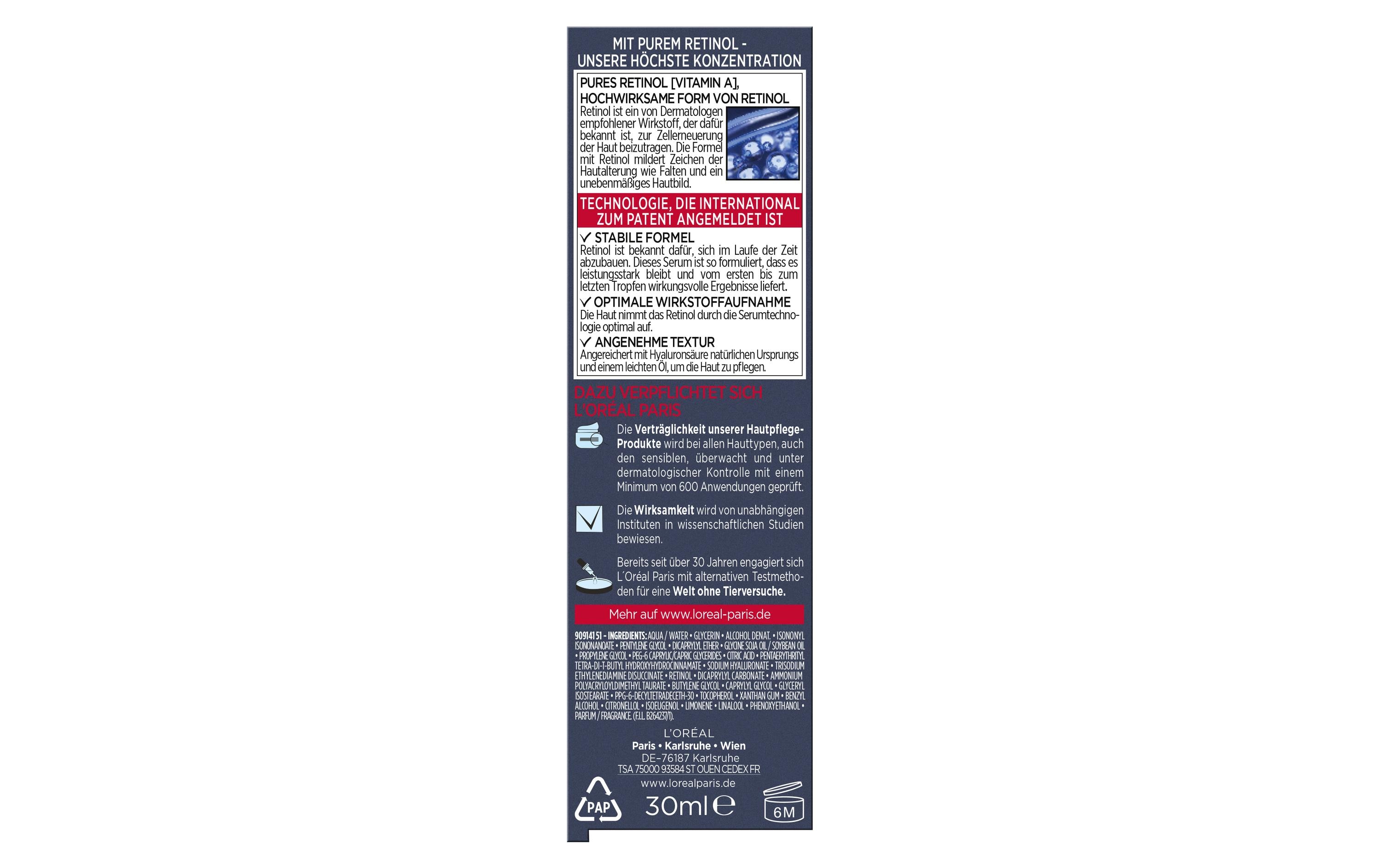 Revitalift Laser X3 Anti-Falten Nachtserum 30 mlGesichtsserum mit purem Retinol